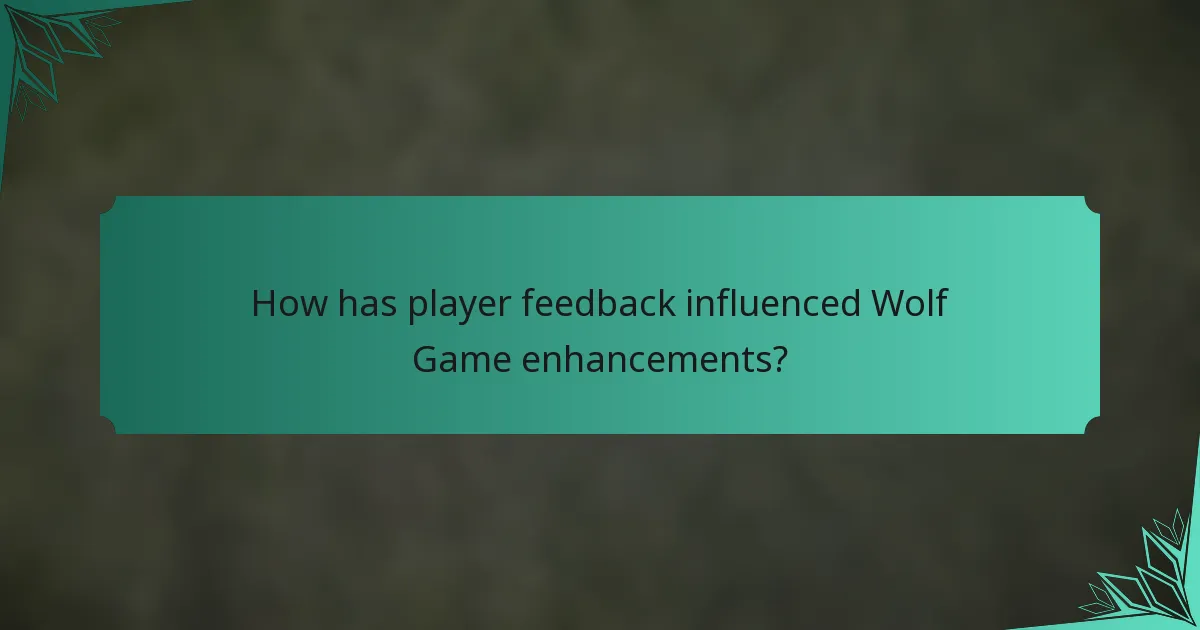 How has player feedback influenced Wolf Game enhancements?
