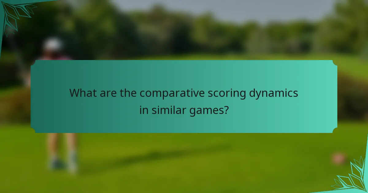 What are the comparative scoring dynamics in similar games?